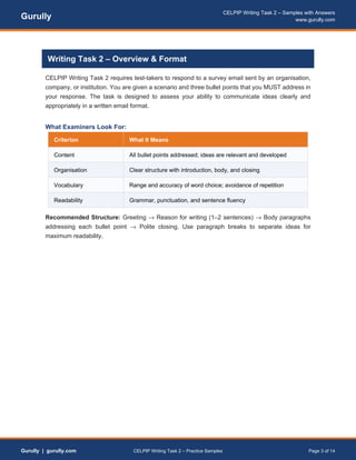 Mastering CELPIP Writing Task 2: Sample Emails & Expert Tips | PDF