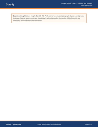 Mastering CELPIP Writing Task 2: Sample Emails & Expert Tips | PDF