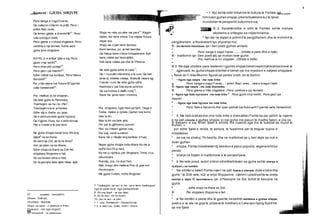 1
Letersi Teksti poetik
88
Pra, shqiptare, t’gdo fese qe t’jeni, Gege e
Toske, malesi e qyteta, Gjuhen tuej kurre
mos ta lini,
Mos ta lini sa t’jete jeta,
Por per te gjithmone punoni;
Pse, sa t’mbani gjuhen tuej,
Fisi juaj, vendi e zakoni
Kane me u mbajte larg kambes s’huej.
Neper gjuhe shqipe bota mbare Ka me ju
njofte se s’fis ju keni,
Ka me ju njofte ju per Shqiptare: Trima n’za
sikurse jeni.
Prandej, pra, n’e doni fisin,
Mali, bregu dhe malesia Prej nji goje sot
t’brohorasin:
Me gjuhe t’veten, rrofte Shqipnia!
7. Trasbeg/m, qe na / la i Pari - qe e kemi trasheguar
nga te paret tone, nga paraardhesit;
8. Shi prej djepit - qe ngo djepi;
9. do ta dona - do ta duam;
10. pike m
a para - se pari;
1 1. Leka - Aleksandri i Maqedonise;
1 2. e diellit rrota - disku, rrethi i dieliit.
IKA KY<? TE KOMENTIT
Koment - GJUHA SHQYPE
Porsi kanga e zogut t’veres,
Qe vallezon n’blerim te prillit; Porsi i
ambli fllad i eres,
Qe lemon gjinjte e drandofillit27
: Porsi
vala e bregut t’detit,
Porsi gjama e rrufese zhgjetare, Porsi
ushtima e nje termeti, Ashtu asht
gjuha jone shqiptare.
Ah! Po; a’ e ambel fjala e saj, Porsi
gjumi n’nje kerthi28
,
Porsi drita plot uzdaje29
,
Porsi gazi i pa mashtri30
;
Edhe ndihet tue kumbue, Porsi fleta e
Kerubinit31
,
Ka’ u bje qiejve tue fluture N’t’zjarrtat
valle t’ameshimit32
.
Pra, mallkue ai bir shqiptari,
Qe kete gjuhe te Perendise,
Trashegim, qe na i la i Pari7
,
Trashegim s’ia le ai femise,
Edhe atij iu thafte, po, goja,
Qe e perbuze kete gjuhe hyjnore;
Qe n’gjuhe t’huej, kur s’asht nevoja,
Flet e t’veten e le pas dore.
Ne gjuhe shqipe nanat tona Shi prej
djepit8
na ka thane,
Se asht nje Zot, qe do ta dona9
:
Ate, qe jeten na ka dhane;
Edhe shqip na thane se Zoti Per
shqiptare Shqipnine e fall,
Se sa t’enden stina e moti,
Do ta gezojne keta djale mbas djali.
27 drandofillit - trendafilit;
28kerthi - foshnje;
29urdaje - shprese;
30gozi i pa m
ashtri - e qeshura e filter;
31Kerubinit - nje nga engje|t;
32 f 'ameshimif - te perjetesise;
• 1. Kjo eshte nder lirikatme te bukura te Fishtes,qe
himnizon gjuhen shqipe,pikerishtatehere kur te tjeret
mundohen te perqeshin bukurine e saj.
® 2. Karakteristike e stilit te Fishtes eshte menyra
ekstreme e shfaqjes se ndjeshmerise.
9
Ajo del ne trajten e pohimitte pergjithshem dhe te mohimit te
pergjithshem. a Konkretisht kjo shprehet me:
® - lavderimin himnizues qe i ben poeti gjuhes amtare:
it
0 Porsi kanga e zogut t'veres .........(strata e pare dhe e dyte)
® - mallkimin qe i ben poeti atij qe mohon kete gjuhe:
* Pra, mallkue ai bir shqiptari...(Strata e trete)
«
® 3. Ne dyja strofate para lavderimi i gjuhes shqipe behetnepermjetkrahasimeve te
* zgjeruara, ku gjuha shqipe shkrihet e behet nje me mjedisin e natyres shqiptare.
9 Nese do t’i klasifikonim figurat qe perdor poeti, do te kishim:
* • figura nga natyra - me nota lirike
@ Porsi kanga e zogut t’veres... i ambli fllad i eres... vala e bregut t’detit
® - figura nga natyra - me nota dramatike
® Porsi gjama e rrfes zhgjetare...Porsi ushtima e njij termetit...
s - figura nga bota njerezore - me nota lirike 9
Porsi gjumi m'nji kerthi...Porsi gazii pa
mashtri...
8
- figura nga bota hyjnore me nota lirike
* Porsi fleta e Kerubinit,/Ka'i bjen qiellvet tue fluturue/N’t’zjarrtat valle t'ameshimit.
®
* 4. Me keto krahasime (me nota lirike e dramatike) Fishta ka per qellim te nxjerre
e ne pah cilesite e gjuhes shqipe, si nje gjuhe me pasuri te madhe fjalori, e cila ne
® thesarin e saj fsheh fjalet e embla me nuanca nga me te bukurat qe mund te
thuhen, a
, por edhe fjalet e renda, te ashpra, te fuqishme per te treguar tuqine e
mbijeteses
* se saj ne shekuj. Po keshtu dhe ne mallkimet qe u ben atyre qe nuk e
duan gjuhen
* shqipe,Fishta mbeshtetetn§ leksikun e pasur popullor,veganerishtkur
perdor
* sharje ne trajten e mallkimeve e te perqeshjeve.
*3
9
5. Ne kete poezi, autori shtron stilistikishttezen se gjuha eshte shenje e
njohjes 8 se kombit.
* Ne strofen e katert Fishta nxjerr ne pah fuqine e shenjte, duke e bdre dhe
gjuhe “ te Zotit vete, kQr ai krijoi Shqiperine. -Qellimi i poetiteshte te preke
zemrat e atyre ® besimtareve qe, si^besojne ne Zot, duhet te besojne ne
gjuhe:
e
...edhe shqip na thane se Zoti,
® Per shqiptare Shqipnine e fait...
&
* 6. Ne strofen e peste dhe te gjashte nevizohet lashtesia e gjuhes shqipe;
poeti e a ve ate ne goje te prijesve te medhenj si Leka apo Gjergj Kastrioti,
qe me fjalet
Shqip na vete, po pike ma para10
, N’agim
t’jetes, kur kemi shkue Tue ndjeke flutura
neper ara,
Shqip ma s’pari kemi kendue:
Kemi kendue, po, armet besnike,
Qe flakue kane n’dore t’shqiptareve, Kah
kane vdeke per bese jetike,
Kah kane vdeke per dhe te t’Pareve.
Ne kete gjuhe edhe ai Leka11
,
Qe ‘i rruzullim mbretnine s’ia zuni, Qe kah
binte ai, shkelte vdekja, Shekullit mbare ligj
t’rande i vuni; Ne kete gjuhe edhe
Kastriota U pat foie atyne ushtrive,
Qe sa t’ndrise e diellit rrota12
,
Kane me qene nderi i trimnive.
 