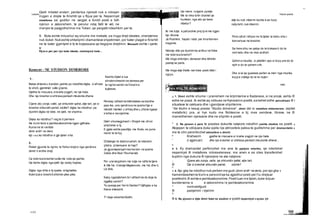 Letersi Teksti poetik
122
Keshtu fjalet e tua
shnderroheshin ne denese per
te ngrire serish ne frizerin e
kujteses.
Perskaj raftesh te bibhotekes se bardhe
pasi ike, une qendrova ne qoshe hija e
mbretit Hamlet u shfaq dhe u zhdukngaqe
s’ishte e nevojshme.
Deliri shumegjuhesh i Xhojsit me ofron
sherbimin e tij.
E gjate eshte pasditja, me thote, ne pune
mund te te hyj.
Q’dialoge te dashuruarish, te ndaresh,
q’letra, q’memuare te hap?
Ja gjysmeperqart murmurisin ne qoshe
Zelda dhe Skot Fitzxherald.
Por une largohem me tutje ne rafte te tjere
ik Me fal, Volodja Majakovski, me fal, dhe ti,
Lili Brik.
Kaloj ngadalshem bri raftesh ke do doja te
ngjallej serish?
Te pyesja per ferrin Danten? Gjithgka e ka
thene imtesisht.
T’i beja ndoshta Eskiht,
'TO
atje ku nuk mberrin lavdia e as turpi,
natyrisht, nukmberrin.
Porsi qifuti i kthyer ne fe tjeter ia behu shiu i
konvertuar ne bresher.
Sa here shiu ne qelqe do te trokase ti do te
vish ketu dhe ne mos ardhsh.
Qofsh simuzike, si pikellim apo si kryq une do te
njoh e do te qohem vrik.
Dhe siai qe guaskes perlen ia merr nga muzika,
kryqia vdekja do te te nxjerr.
1985
Qielli mbetet enderr, perderisa njerezit nuk e ndoqen
rrugen e drejte te Krishtit qe u flijua per ta. Nepermjet
metafores se goditur ne vargjet e fundit poeti e lidh
njeriun e zakonshem, te perulur ndaj fatit te vet, ne
menyre te pazgjidhshme me Token, qe pergatit ndeshkim per te.
9. Bota eshte mbushur aq shume me mekate, sa rruga drejt ideates, shenjterise
nuk duket. Nuk eshte shkelqimi i diamanteve shpetimtari, por kater plaget e Krishtit
ne te kater gjymtyret e tij te kryqezuara qe tregojne drejtimin. Mesazhi eshte i qarte:
U
flijova per per nje bote ideate, realizojeni kete...
Koment - NE STUDION DIMERORE
1.
Betas dritaret u tranden, jashte po ndodhte digka. U afrova
te shoh, gjemimet valle g’qene.
Gjethe te rrezuara, sikrahe zogjsh, ne nje hata.
Dhe nje bresher sishtresa perlash mbulonte dhene.
C’jane ato zonja, valle, qe shkundin qafat, atje lart, qe si
bresher shkundin perlat, stolite? digka ka ndodhur, pa
dyshim digka ne toke, ne qiell, ne shpirtra.
Diqka ka ndodhur? veg te ti perhere
Ne trurin tend e jashtezakonshme ngjan gjithqka.
Kurse ne te vertete
dimri erdh’ ne dere
kjo v eq ka ndodhur e gje tjeter s’ka.
2.
Floket gjysme te ngrire, te ftohur krejt si nga qendra e
dimrit ti erdhe drejt.
Ca kokrriza bresherisolle me vete qe jashte.
Qe kishe digka nga qielli kjo dukej haptas.
Digka nga drite e tij opake, enigmatike.
Kokrrizat e breshrit shkrinin pike-pike.
nje naive, vulgare, pyetje:
Me te mira ishin dramat qe
humben, nga ato qe kane
mbetur?
Iki me tutje, e pafundme prej tyre me ngjan
kjo dhome.
Ja Pushkini, hapat i ndal: per Ana Kernen
tregome.
Ndonje dite pa dyshim ka ardhur ne floke
me kokrriza breshri?
Me trego shkrirjen, denesen dhe kthimin
pastajne perla.
Me trego atje thelle nen toke poeti ditet i
ngrys,
Q 1. Dimri eshte shume i pranishem ne krijimtarine e Kadarese, si ne proze, ashtu ®
edhe ne poezi. Ai eshte aq ndikues ne frymezimin poetik,sa behet edhe percaktues ® i
situatave te caktuara dhe i gjendjeve shpirterore.
' Ne titullin e kesaj poezie “Studio dimerore”, dimri del si metafore mbiemerore is (epitet
metaforik); pra, ai hyn kudo me ftohtesine e tij; mes sendeve, librave, ne ®
marredhenien njerezore dhe ne shpirtin e poetit.
* 2. Ne pjesen e pare te poezise dukurite natyrore ndodhin jashte studios se poetit. 8
Atojepen te stilizuara duke sjelle nje atmosfere paksa te guditshme per dramacitetin a
me te cilin pershkruhet atmosfera e dimrit:
e
Krahasim gjethe te rrezuara si krahe zogjsh ne nje hata
' (i zgjeruar) dhe nje bresher si shtresa perlash mbulonte dhene...
s
e 3. Ky dramacitet perforcohet me ane te pyetjes retorike, qe ndertohet
nepermjet ® metafores mbreselenese, me anen e se ciles transferohet
kuptimi nga dukuria ® njerezore ne ate natyrore:
.. Qjane ato zonja, valle, qe shkundin qafat, atje lart,
® Qe si bresher shkundin perlat, stolite?
S
« 4. Ajo gka ka ndodhur nuk perben me gudi (dimri erdh’ ne dere), por ajo gka «
hamendesohetne trurin e personitqe ka zgjedhur poeti per t’iu drejtuar
poetikisht,® eshte e jashtezakonshme.Poeti luan me fjalet,duke krijuar
kundervenie:e e zakonshme /e jashtezakonshme
* normalefgudi
® padyshim / dyshim
0
® 5. Ne pjesen e dyte dimri futet ne studion e poetit nepermjet vajzes qe
 