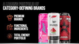A LEADINGportfolioof
category-definingbrands
6
TOTALenergy
PORTFOLIO
PREMIUM
BRANDS
FUNCTIONAL
ingredients
6
 