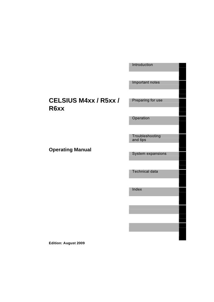 Celsius M4xx R5xx R6xx, Operating Manual