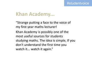 #studentvoice


“Twitter       allows lecturers to instantly
share their ideas, websites or posts that they
have just disc...