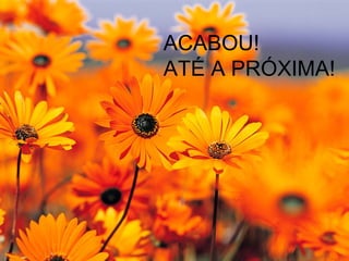 ACABOU!
ATÉ A PRÓXIMA!

 