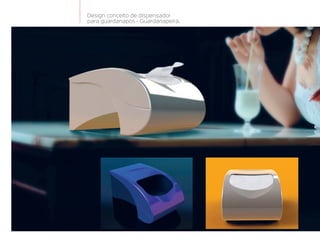 Design conceito de dispensador
para guardanapos - Guardanapeira.
 