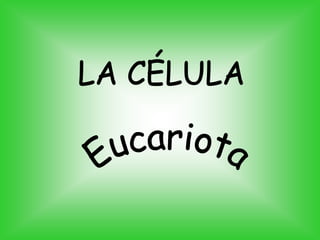 LA CÉLULA  Eucariota 