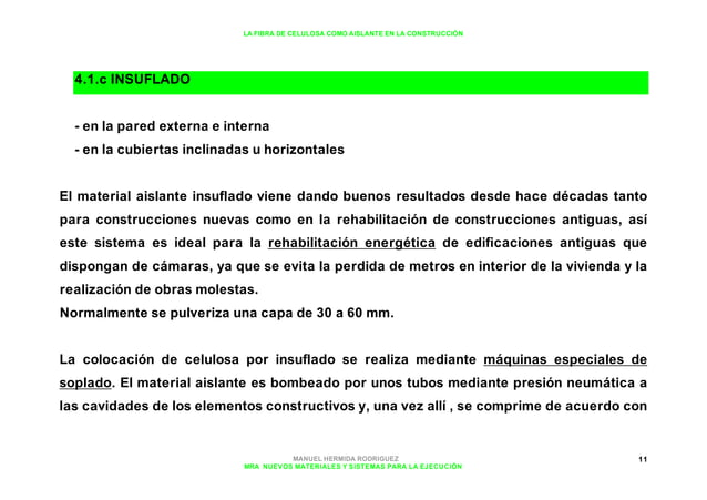 Celulosa Como Aislante En La Construcci n