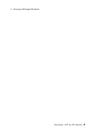 Pencelupan CDP dg ZW Kationik | 8
2. Pencelupan CDP dengan ZW kationik
 