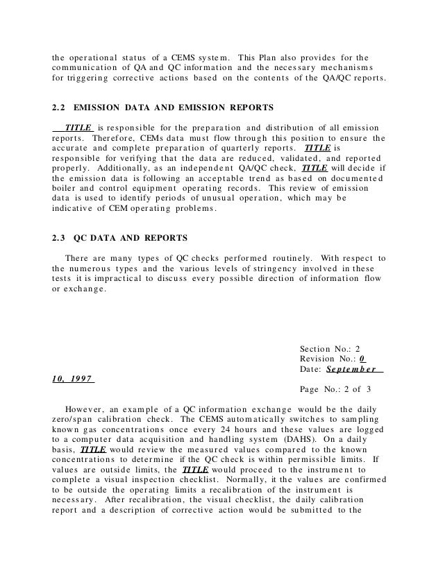 Cem com exampleqa_qc_plan