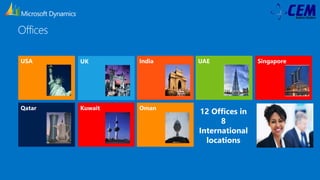 12 Offices in
8
International
locations
UAEUK IndiaUSA
Kuwait
Singapore
Qatar Oman
 