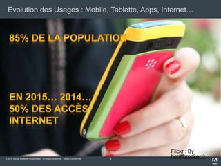 Evolution des Usages : Mobile, Tablette, Apps, Internet…585% de la populationEn 2015… 2014… :50% des accèsInternetFlickr : By heαrtbreaker☆