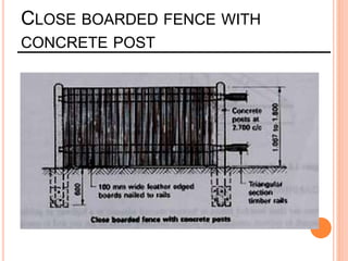 CLOSE BOARDED FENCE WITH
CONCRETE POST
 