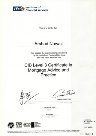 Cemap certificate   1