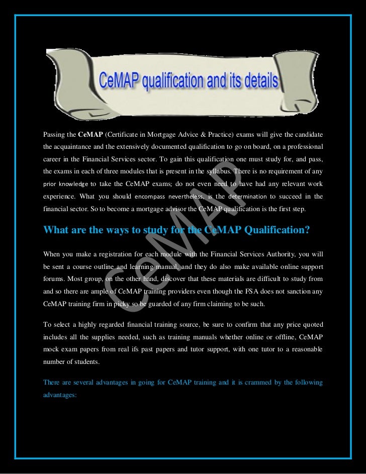 What Is Cemap Qualification? : Lucy Gallivan CEMAP – YLUOZ
