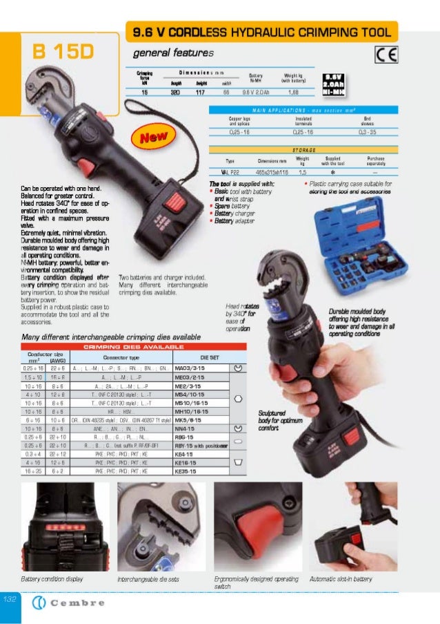 Cembre B15D Battery Powered Crimping Tools