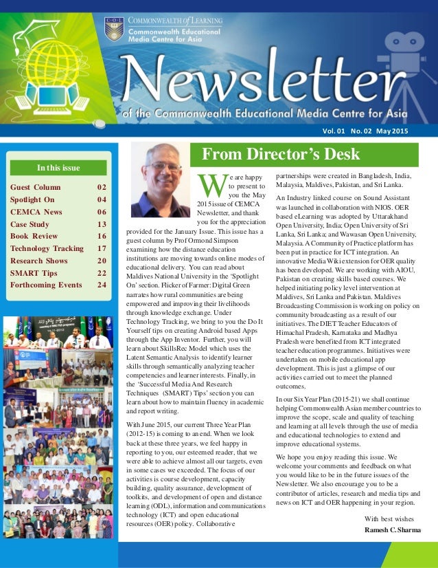 cemca newsletter v1 n2 may2015