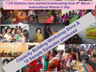 7 CR Stations have started broadcasting from 8th March –
International Women’s Day
 