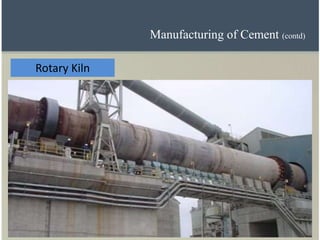 48
Rotary Kiln
Manufacturing of Cement (contd)
 