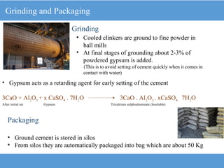 Manufacture of cement - Classification and hydration | PPT