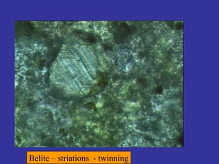 Cement mineralogy and hydration of cement minerals | PPTX
