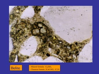 Cement mineralogy and hydration of cement minerals | PPT