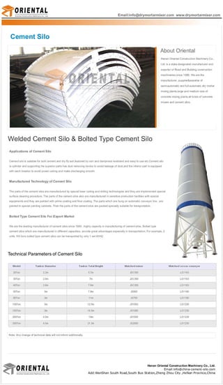 Cement silo Equipments