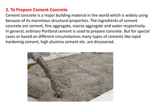 cement - uses, types and manufacturing process.pptx
