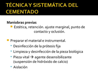Cementacion | PPT