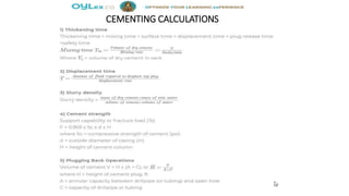 CEMENTING CALCULATIONS
 