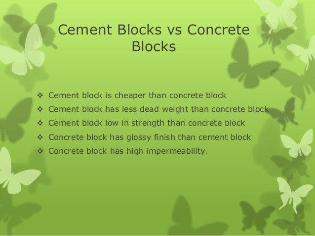 Cement & concrete blocks
