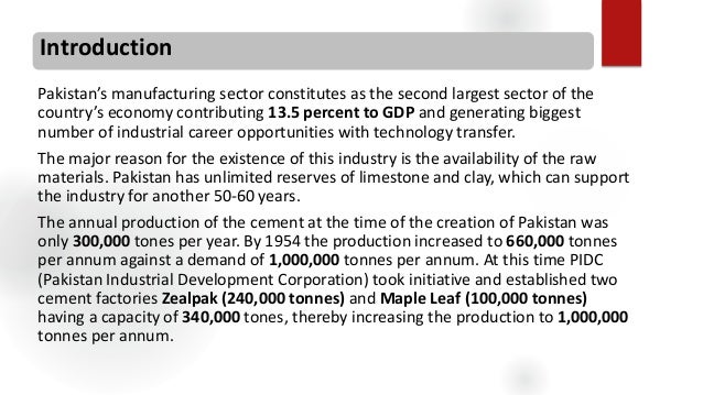 Cement Industry Pakistan