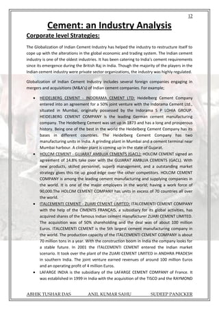 Cement Industry Analysis | PDF
