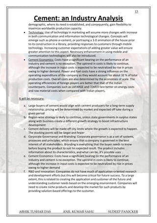 Cement Industry Analysis | PDF