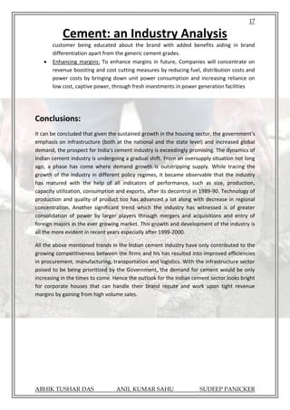 Cement Industry Analysis | PDF