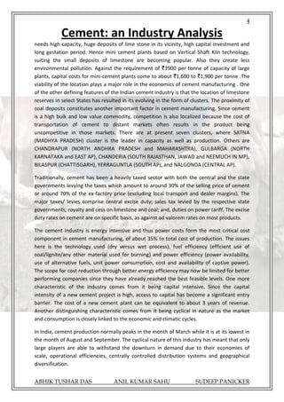 Cement Industry Analysis | PDF