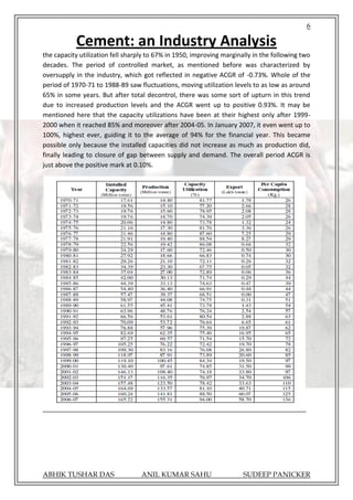 Cement Industry Analysis | PDF