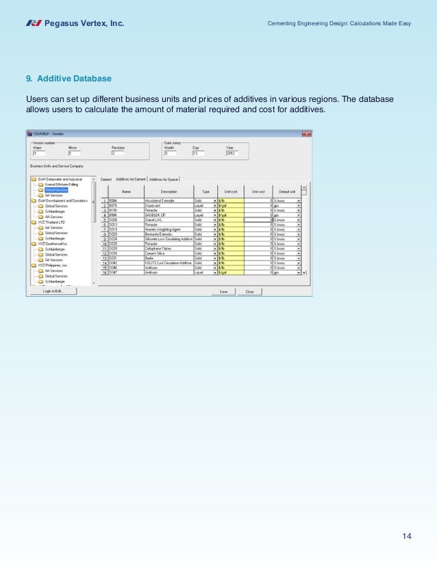 Cementing Design Software Cementing Design Software