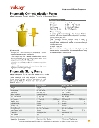 Cement Injection Pump and Pneumatifc Slurry Pump