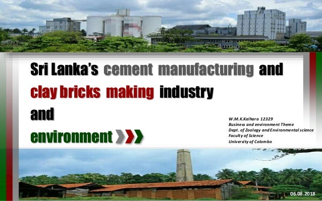 Cement Manufacturing And Bricks Making Industries Of Sri - 