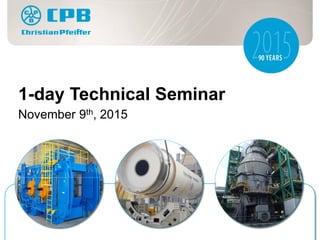 1-day Technical Seminar
November 9th, 2015
 