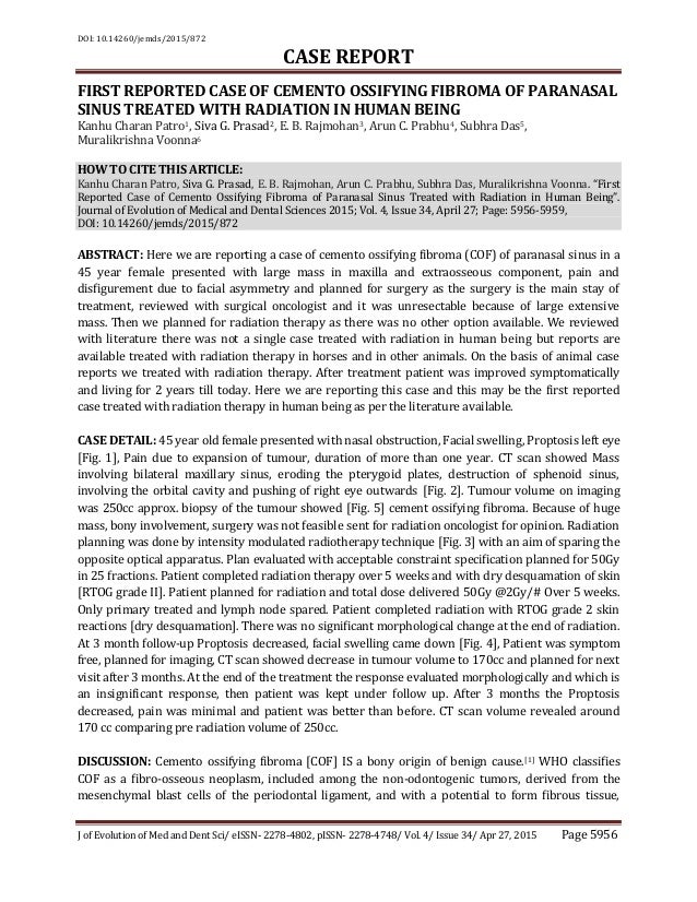 Cemento Ossifying Fibroma