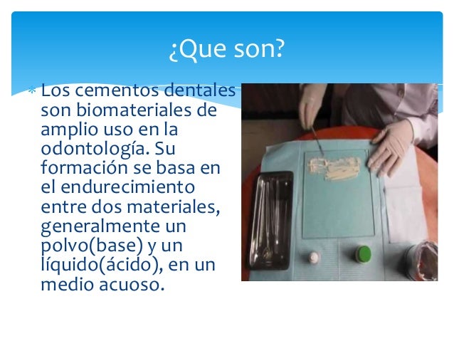 Cementos en odontología