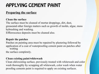 Cement paints