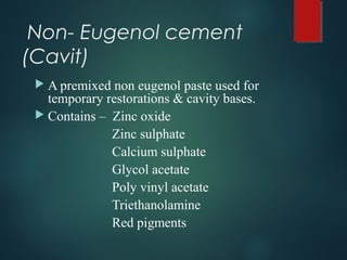 traditional dental cements