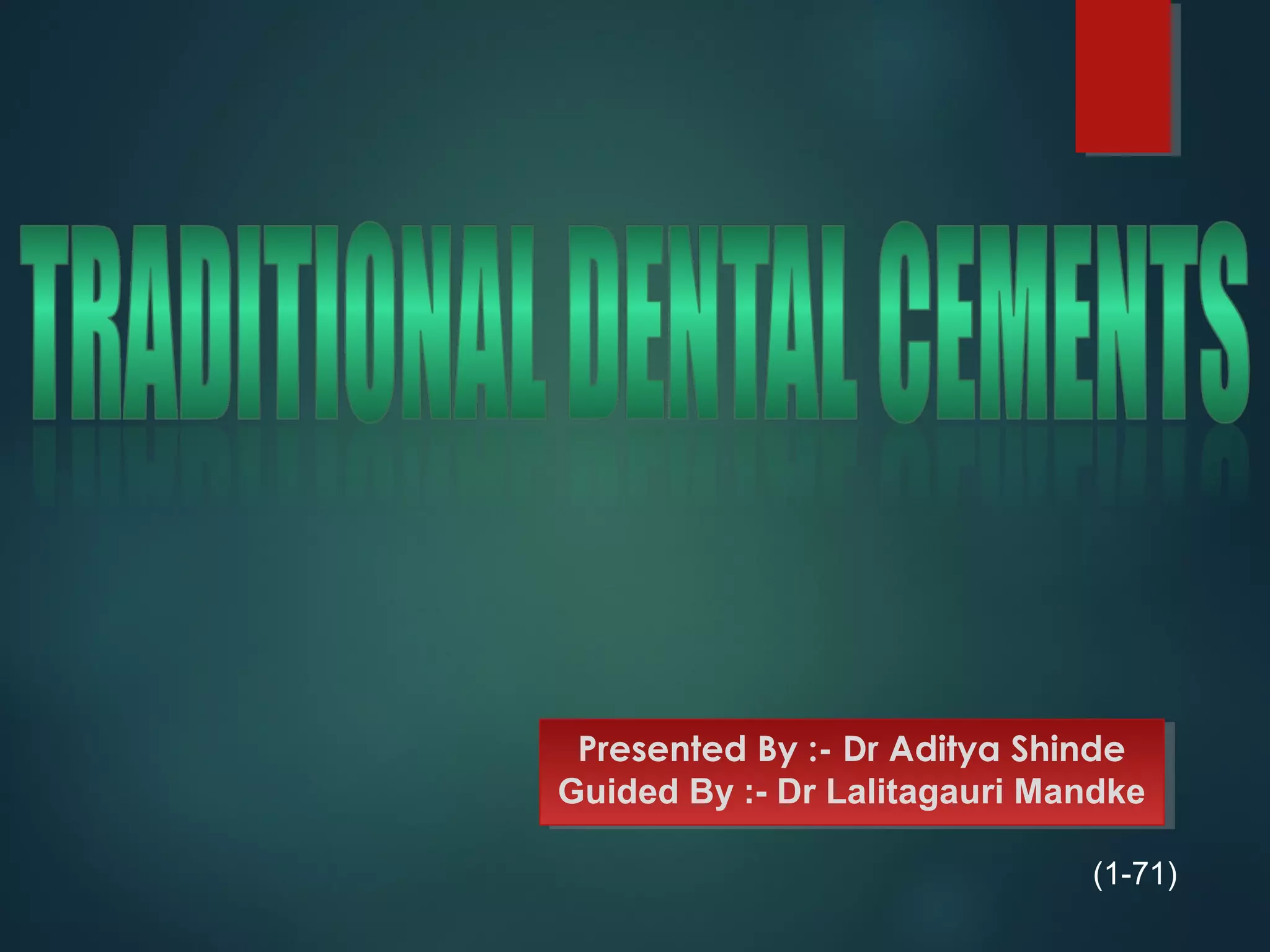 dental cements PPT