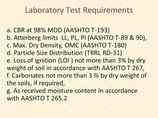 Laboratory Test Requirements
 
