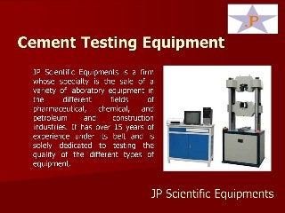 Cement Testing Equipment In India