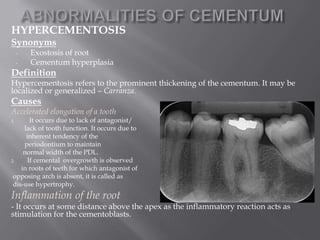 Hypercementosius Cementum ppt | PPTX