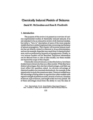 Chemical models epilepsy