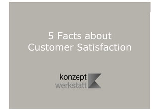 5 Facts about
Customer Satisfaction
 